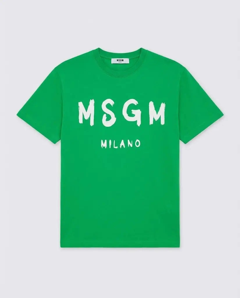 T Shirt Msgm | Modello Unisex | Logo | Verde MSGM