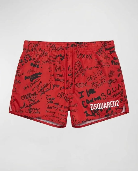 Costume Dsquared2 | Logo Graffiti | Rosso Dsquared2