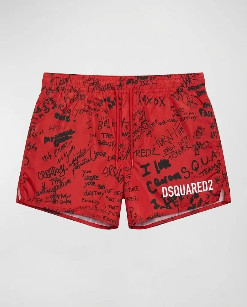 Costume Dsquared2 | Logo Graffiti | Rosso Dsquared2