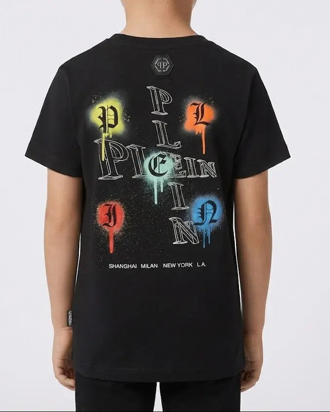 T Shirt Philipp Plein | Logo Teschio | Nero Philipp Plein