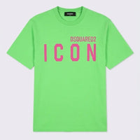 T Shirt Dsquared2 Icon | Logo Fucsia | Verde Dsquared2