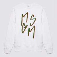 Felpa Msgm | Modello Unisex | Logo | Bianco | Outlet MSGM