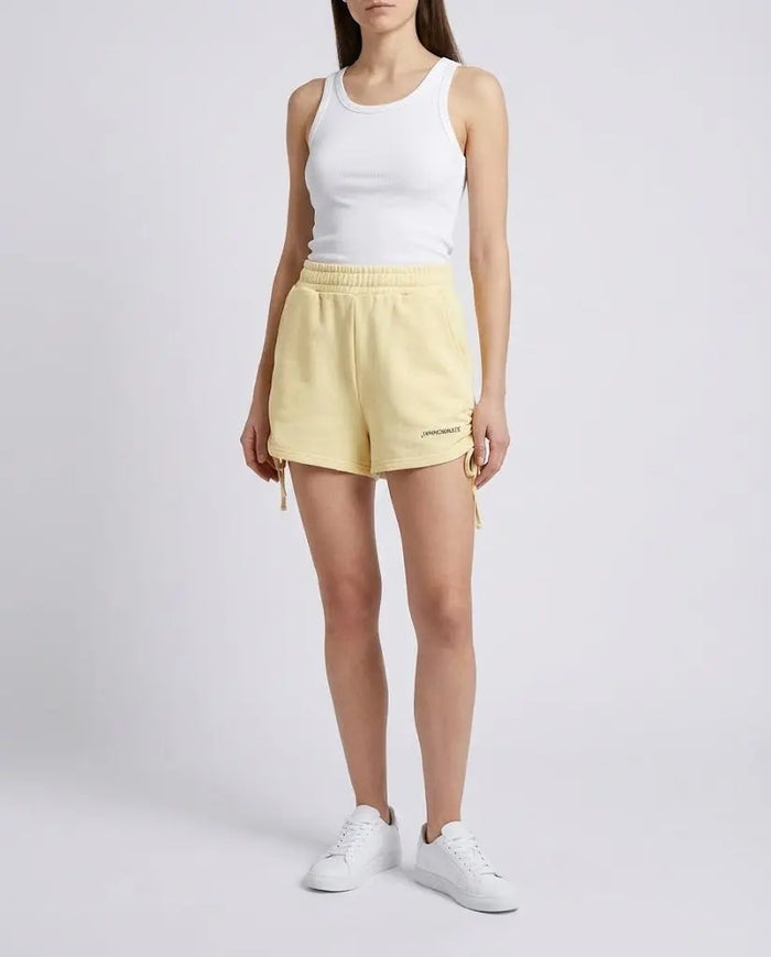 Hinnominate Donna | Pantaloncini Frange Con Logo | Giallo Hinnominate