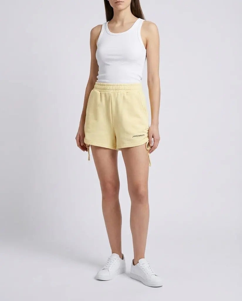 Hinnominate Donna | Pantaloncini Frange Con Logo | Giallo Hinnominate