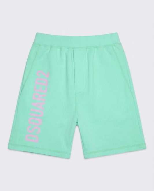 Pantaloncini Dsquared2 | Modello Bermuda con Logo | Eco | Celeste Dsquared2