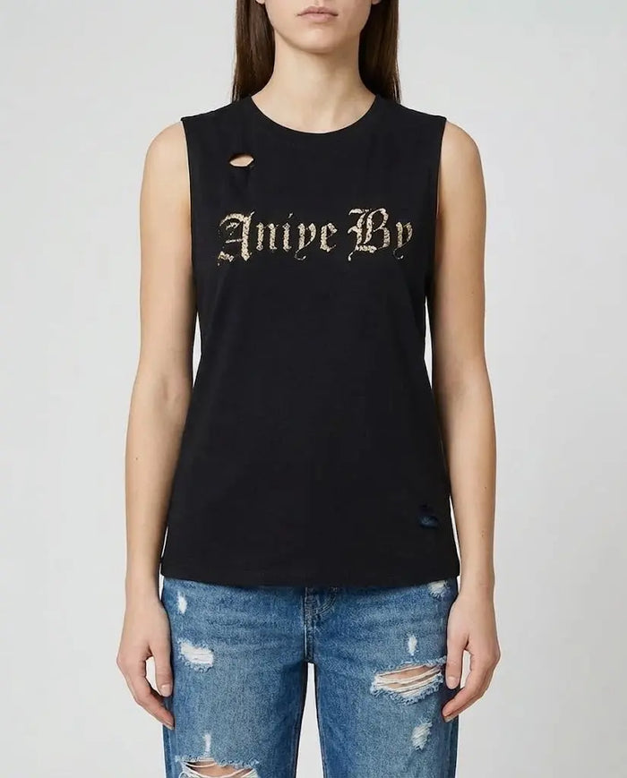 Aniye By Donna | Canotta con Logo | Nero | Outlet Aniye By