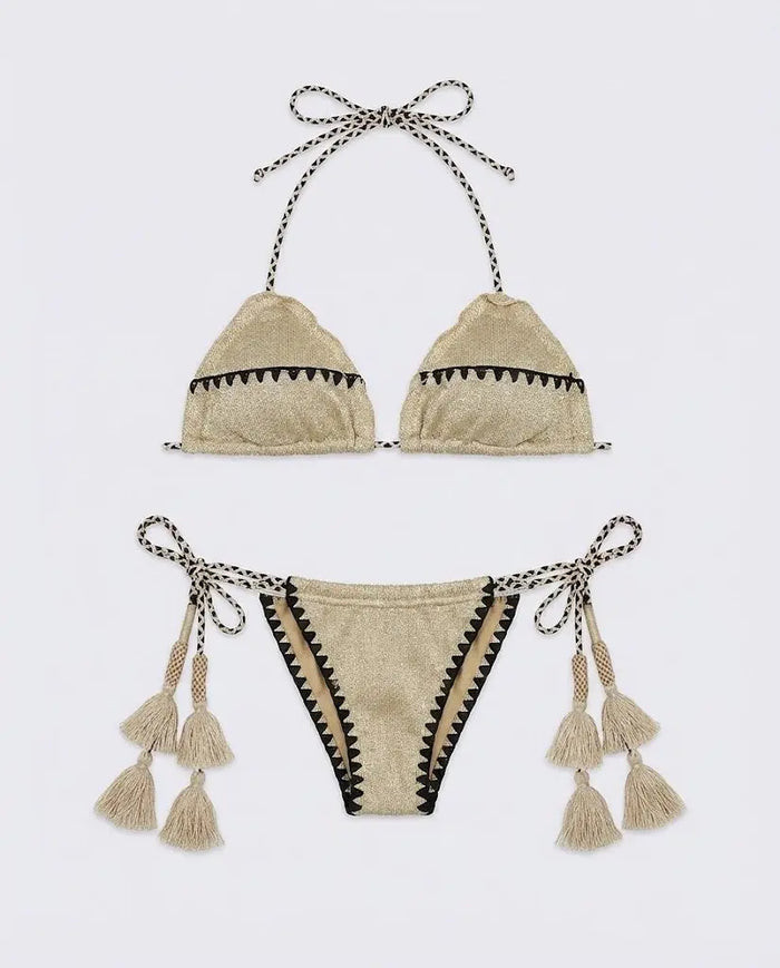 Bikini Effek | Costumi Donna | Oro | Costume da Bagno F**K | Outlet Effek