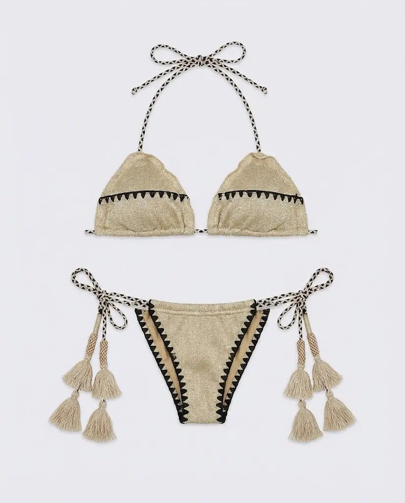 Bikini Effek | Costumi Donna | Oro | Costume da Bagno F**K | Outlet Effek