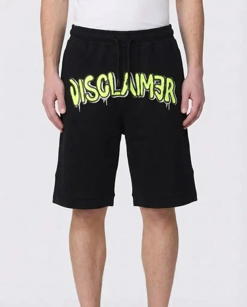 Pantaloncini Disclaimer Uomo | Logo | Nero Disclaimer