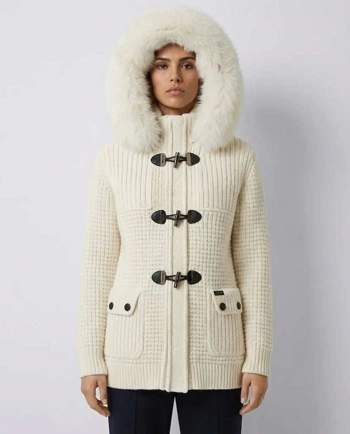 Bark Bianco con Pelliccia | Giubbotto Unisex | Uomo Donna Bark