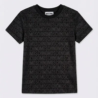 T Shirt Moschino Kids | Donna | Logo Tono su Tono | Nero Moschino Kids