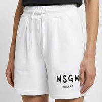 Pantaloncini Msgm | Modello Unisex | Logo | Bianco | Outlet MSGM