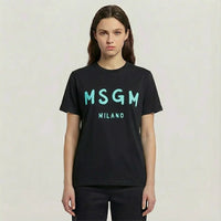 T Shirt Msgm | Modello Unisex | Logo Tiffany | Nero | Outlet MSGM