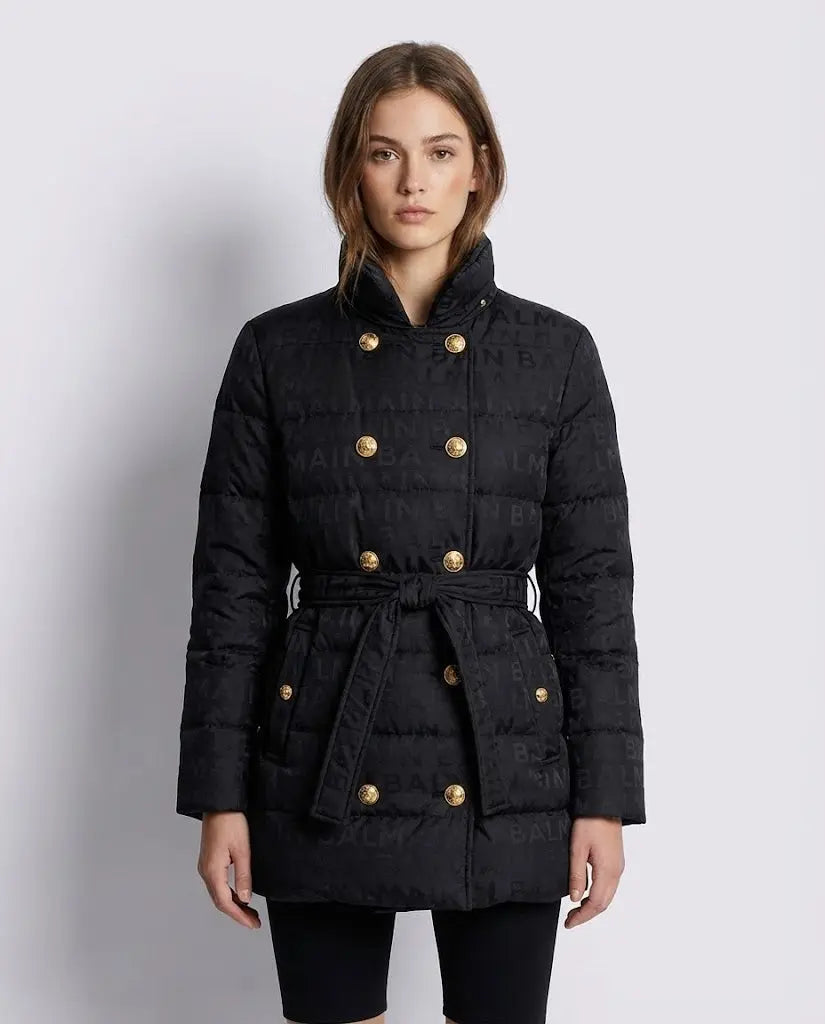 Piumino Balmain Logo All Over Donna Balmain