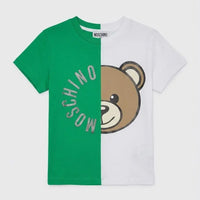 T Shirt Moschino Kids | Unisex | Logo Orsetto Toy | Verde e Bianco Moschino Kids