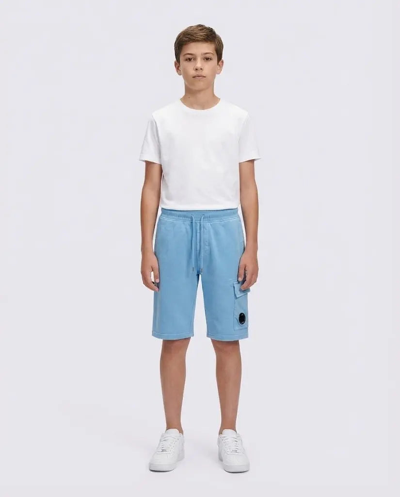 Pantaloncini CP Company | Modello Cargo | Celeste | Outlet CP Company