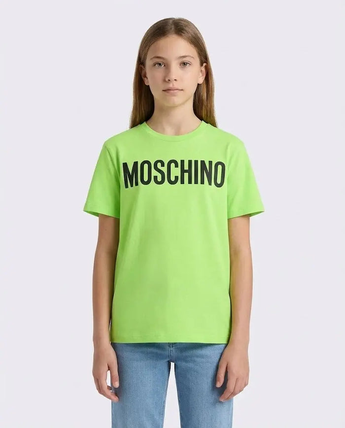 T Shirt Moschino Kids | Unisex | Logo Classico | Verde Lime Moschino Kids