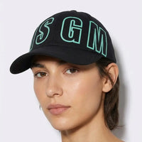 Cappello Msgm con Maxi Logo Tiffany | Colore Nero | Accessori Outlet MSGM
