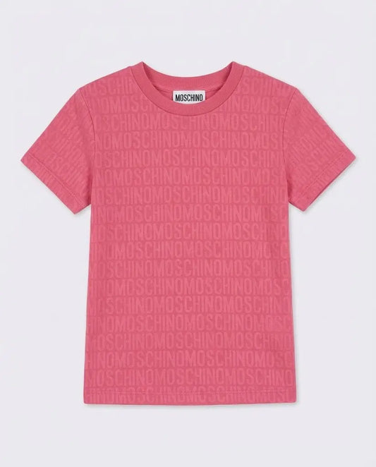 T Shirt Moschino Kids | Donna | Logo Tono su Tono | Rosa Moschino Kids