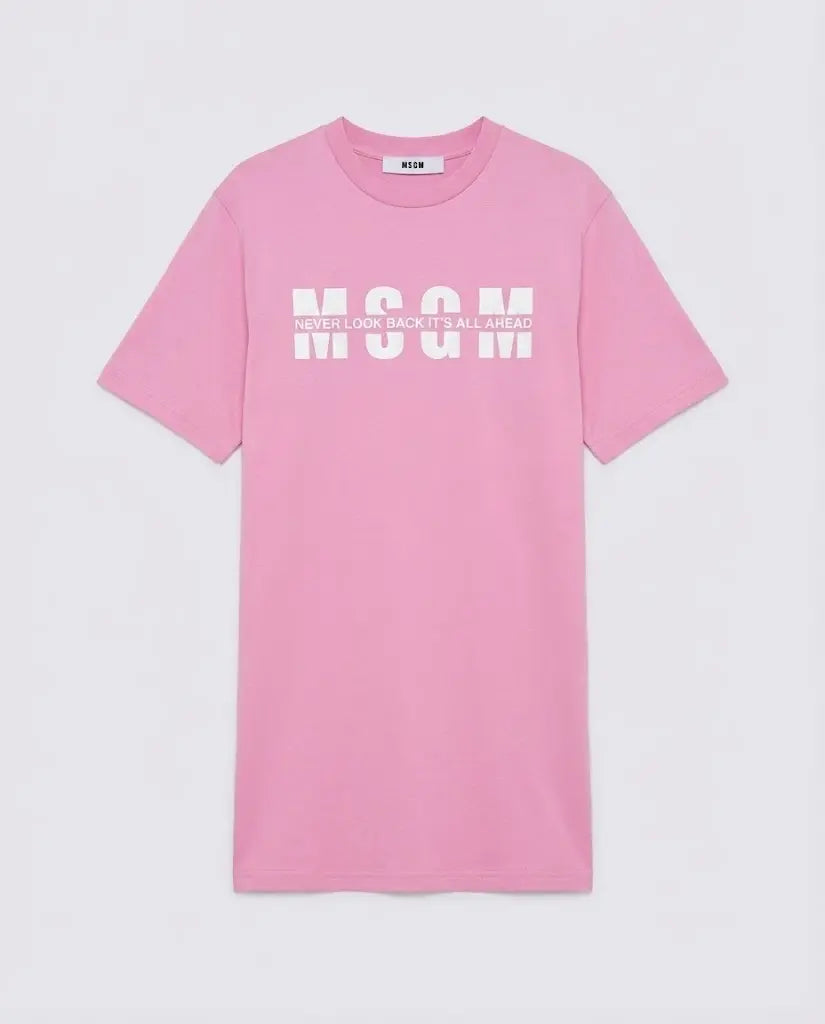 Abito Msgm Donna | Logo Msgm Frontale | Rosa | Outlet MSGM