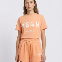 Pantaloncini Msgm Donna | Modello Shorts Con Logo | Arancio MSGM