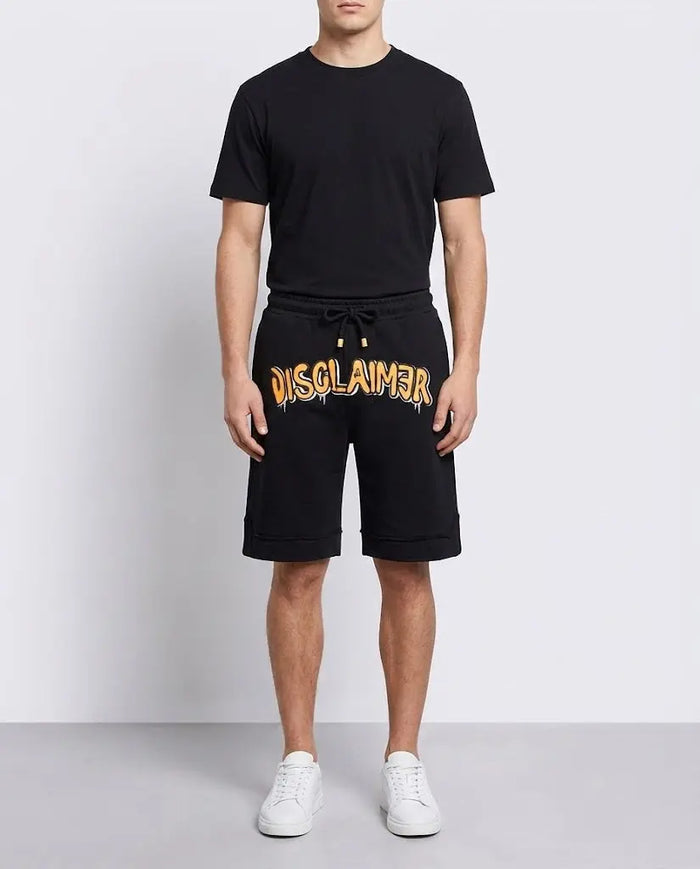 Pantaloncini Disclaimer Uomo | Logo | Nero Disclaimer