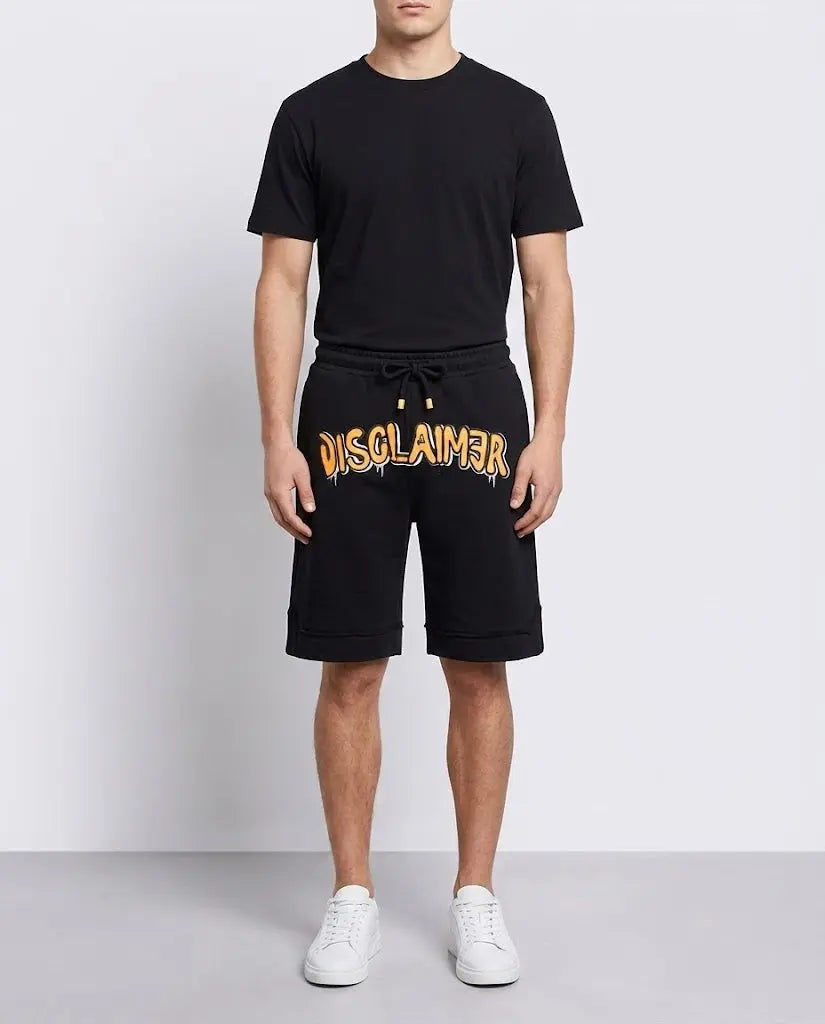 Pantaloncini Disclaimer Uomo | Logo | Nero Disclaimer