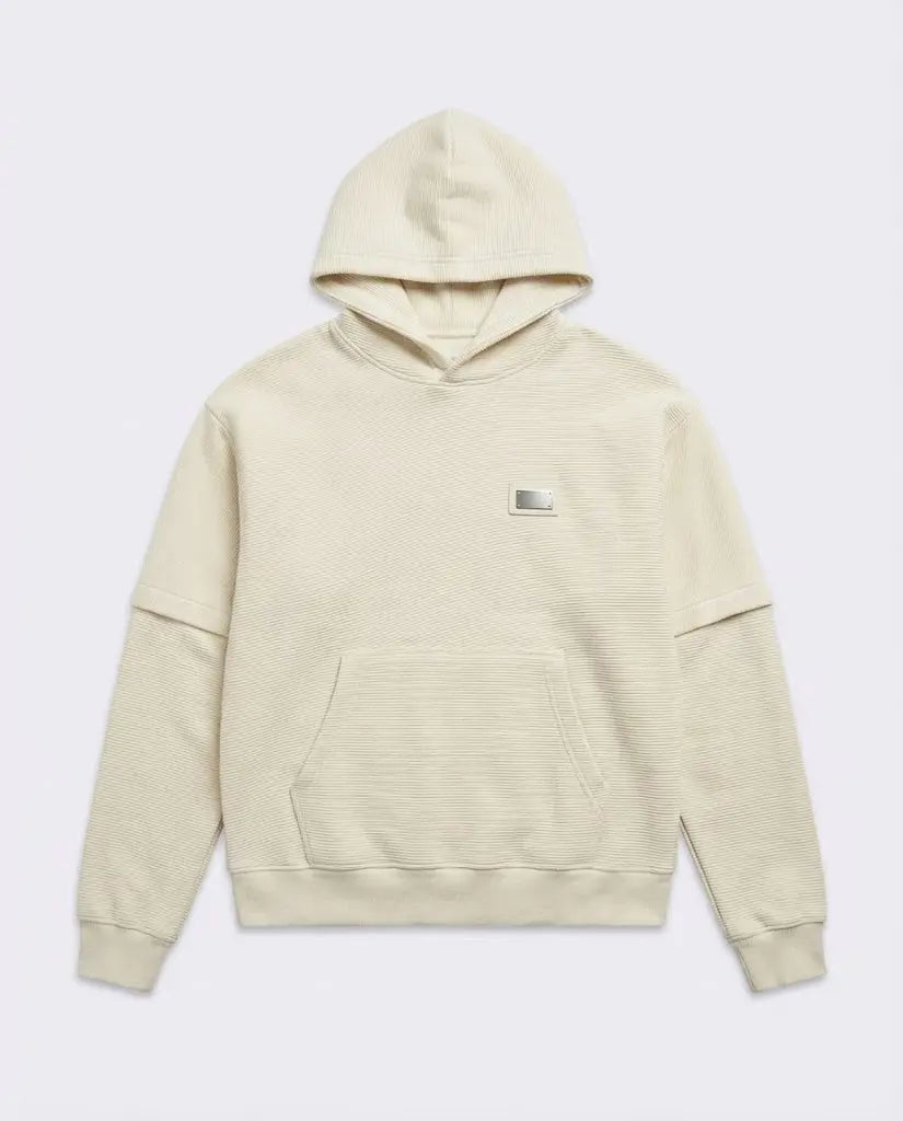 Felpa Diego Rodriguez Oversize con Cappuccio Panna Diego Rodriguez