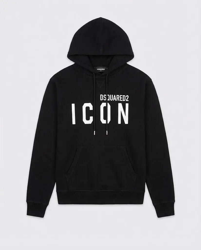 Felpa Dsquared2 Icon | Cappuccio con Logo | Nero Dsquared2