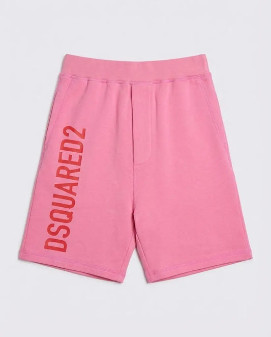 Pantaloncini Dsquared2 | Modello Bermuda con Logo | Eco | Rosa Dsquared2