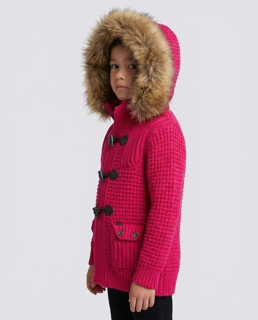 Bark Bambino | Giubbotto Fucsia Chiaro con Pelliccia | Outlet Bark Bambino