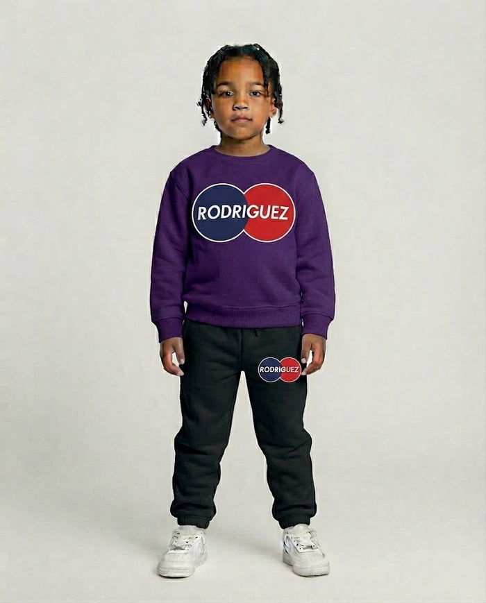 Tuta Bambino DIego Rodriguez Purple con Logo Diego Rodriguez