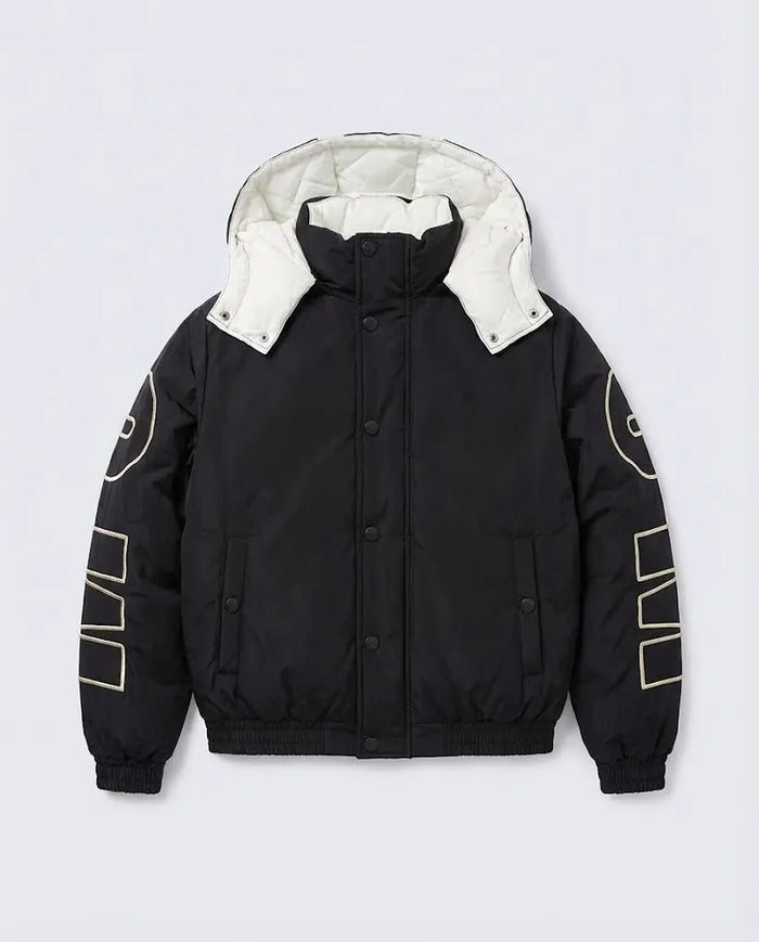 Piumino Msgm Donna | Giubbotto in Nylon | Logo Ricamo | Nero | Outlet MSGM