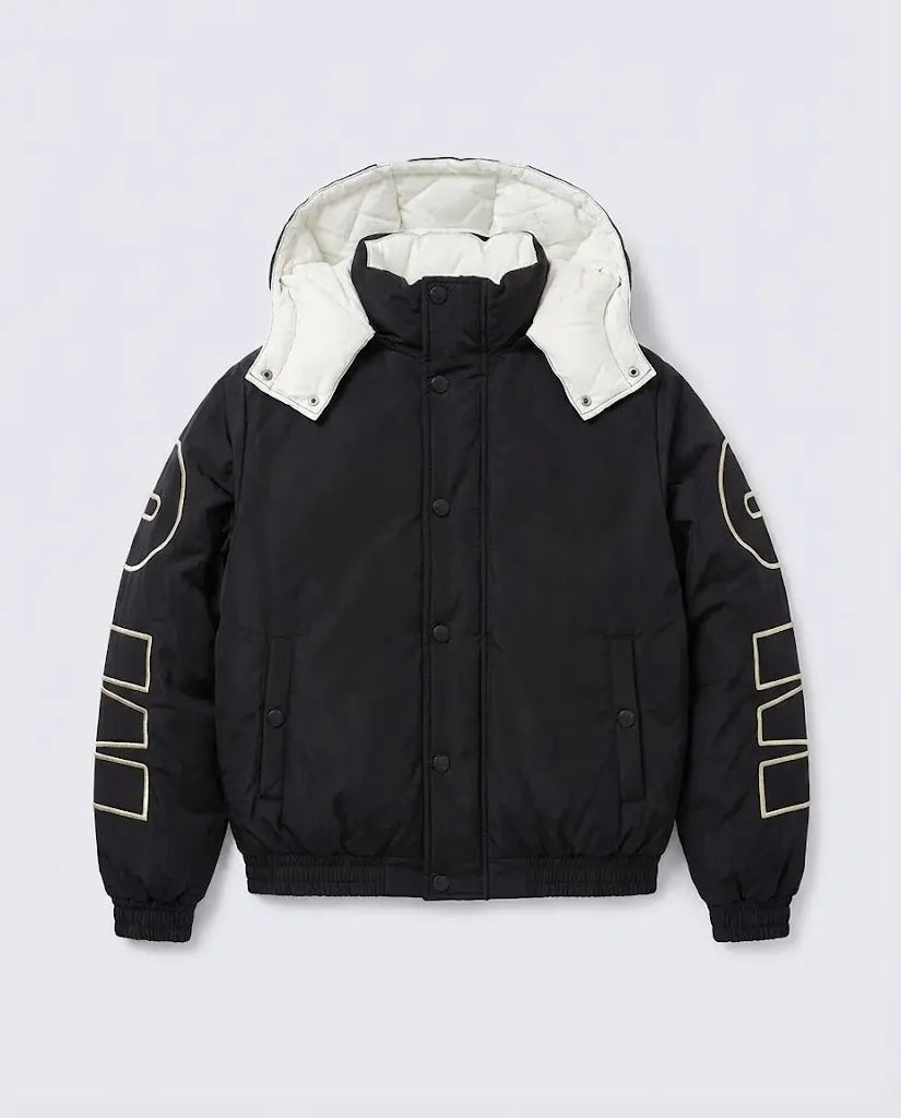 Piumino Msgm Donna | Giubbotto in Nylon | Logo Ricamo | Nero | Outlet MSGM