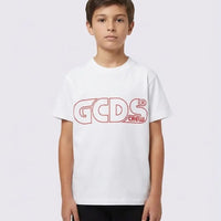 T-SHIRT GCDS LOGO RICAMO BIANCO GCDS