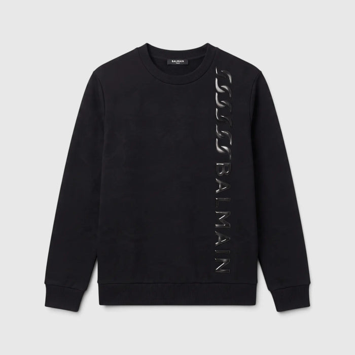 Felpa Balmain | Logo Catena | Nero Balmain