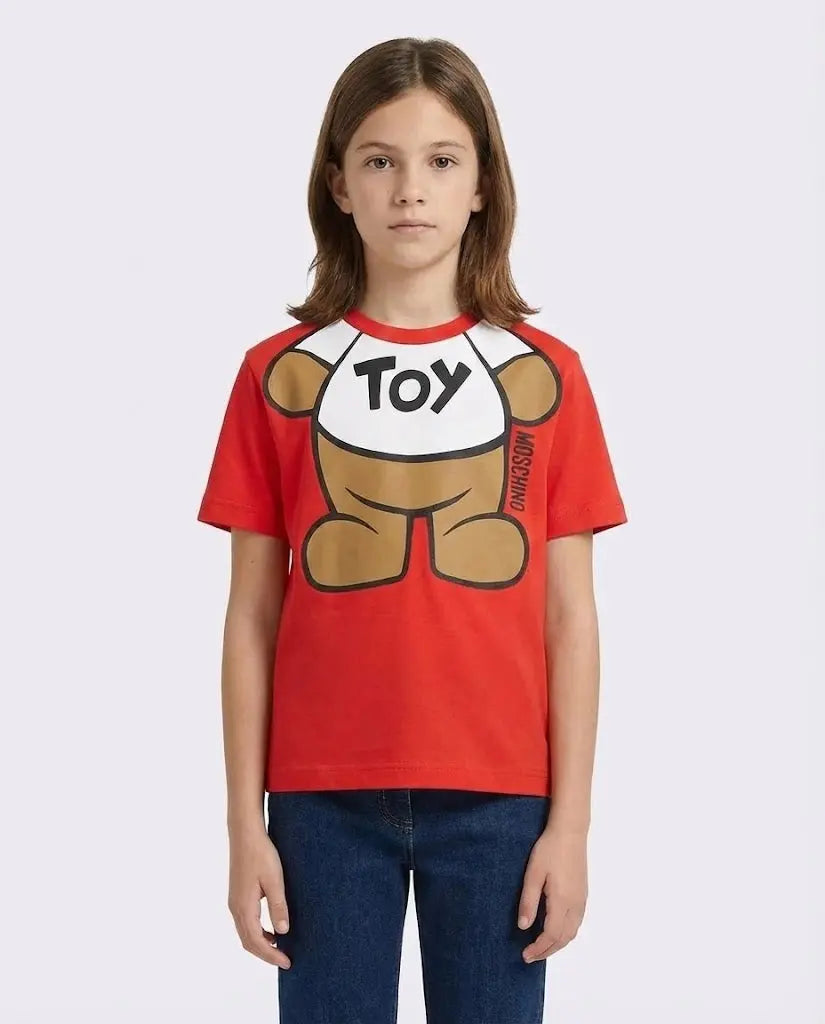T Shirt Moschino Kids | Unisex | Logo Orsetto Toy | Rosso Moschino Kids