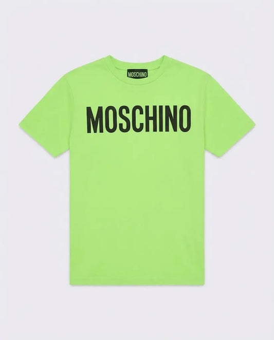 T Shirt Moschino Kids | Unisex | Logo Classico | Verde Lime Moschino Kids