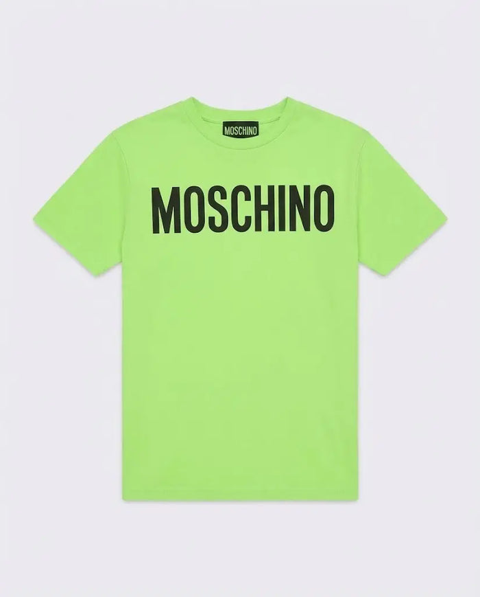 T Shirt Moschino Kids | Unisex | Logo Classico | Verde Lime Moschino Kids