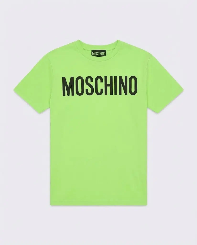 T Shirt Moschino Kids | Unisex | Logo Classico | Verde Lime Moschino Kids