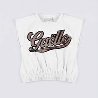Gaelle Paris Donna | Canotta con Logo | Bianco | Outlet Gaelle Paris