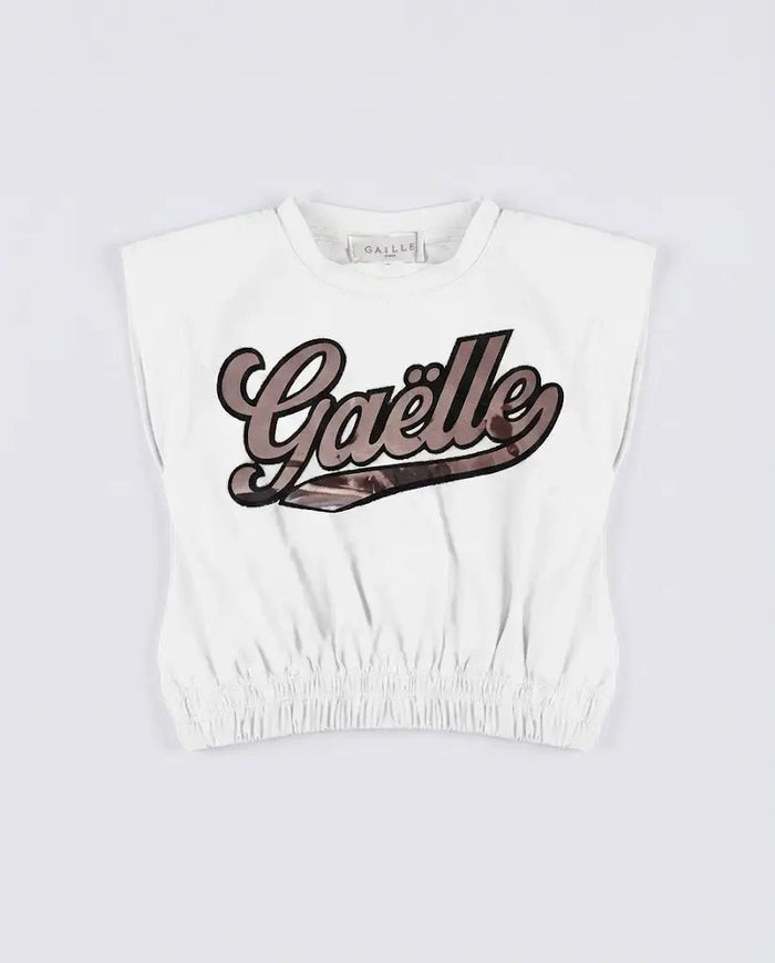 Gaelle Paris Donna | Canotta con Logo | Bianco | Outlet Gaelle Paris