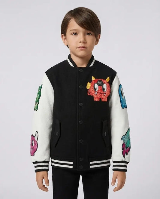 Giubbotto Philipp Plein | Modello Bomber in Pelle | Nero Philipp Plein