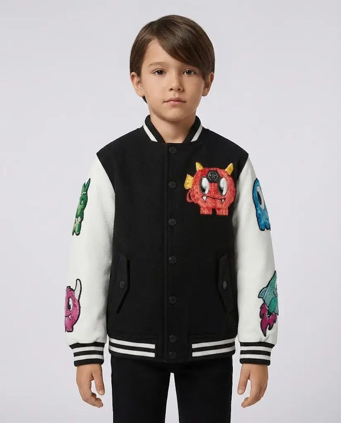 Giubbotto Philipp Plein | Modello Bomber in Pelle | Nero Philipp Plein