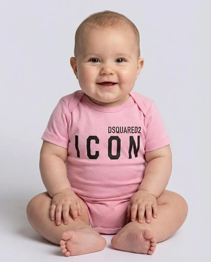 Body Dsquared2 Bambina | Logo Icon | Rosa Dsquared2 Neonato