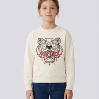 Felpa Kenzo Bambino | Logo Tigre | Bianco | Outlet Kenzo