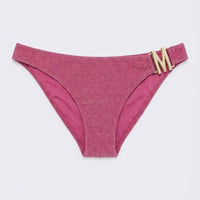 Costume Moschino Donna | Bikini Due Pezzi in Lycra | Logo Oro | Fucsia Moschino