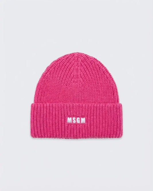 Cappello Msgm | Tessuto in Lana con Logo | Fucsia | Prezzo Outlet MSGM
