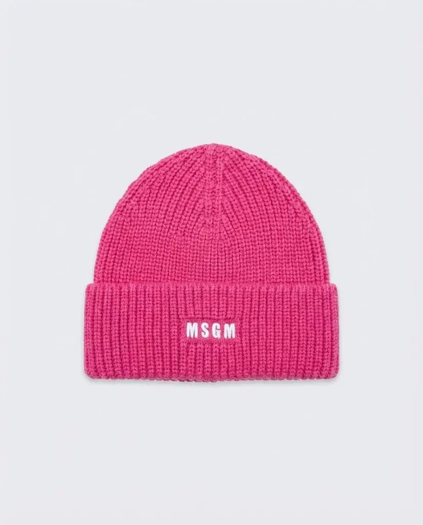 Cappello Msgm | Tessuto in Lana con Logo | Fucsia | Prezzo Outlet MSGM