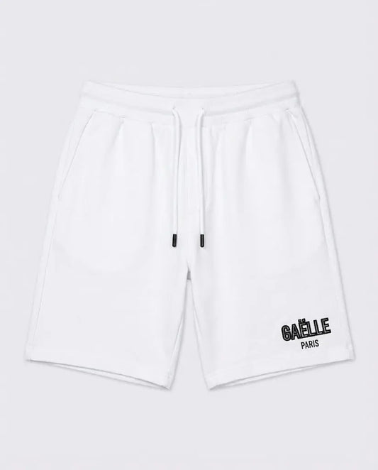 Pantaloncini Gaelle | Modello Bermuda | Logo Brillantini | Bianco | Outlet Gaelle Paris